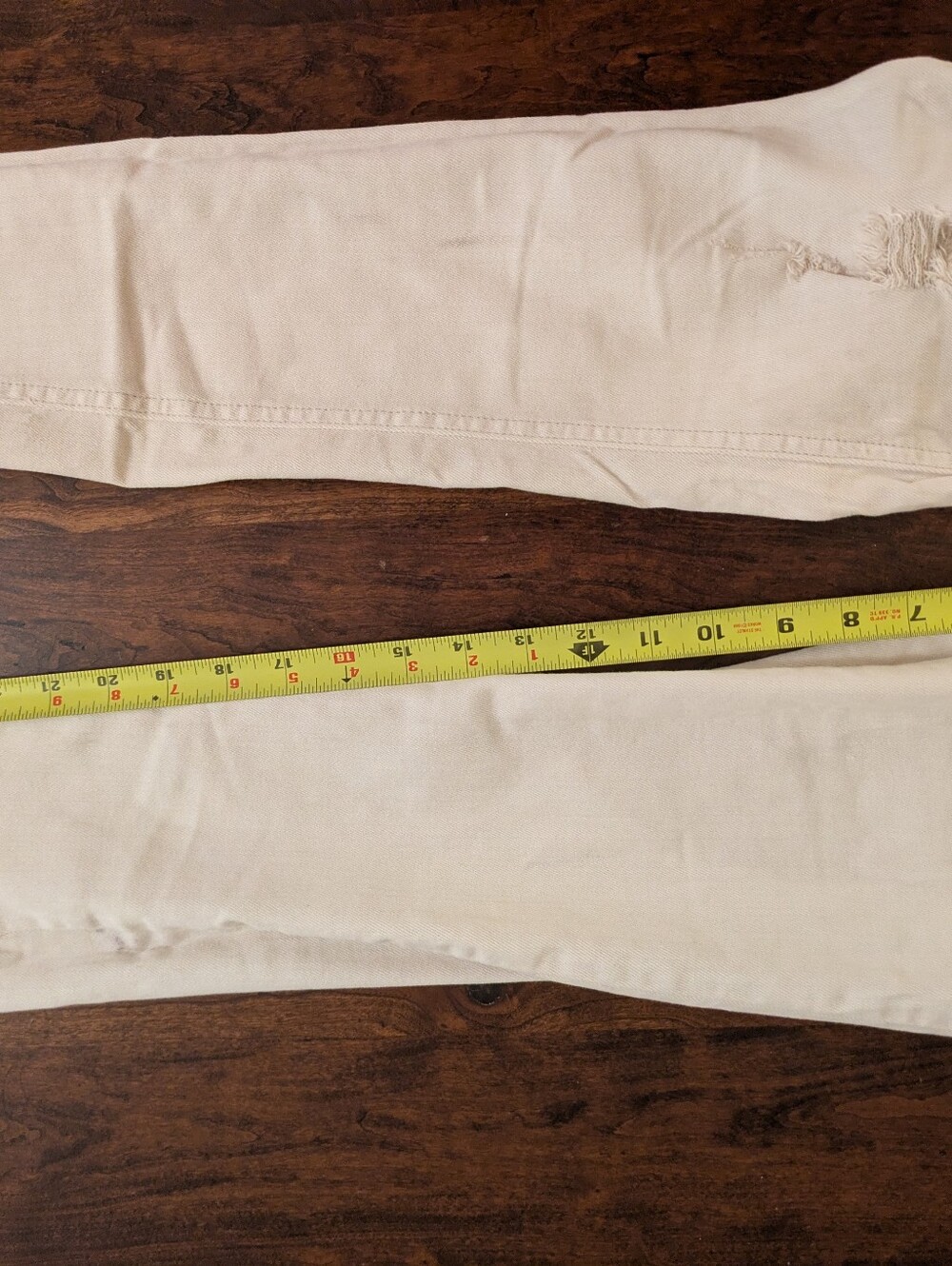 Free People Skinny Women's Jeans - Size 26 - Cream - Distressed - Frayed Hem - Picture 6 of 8